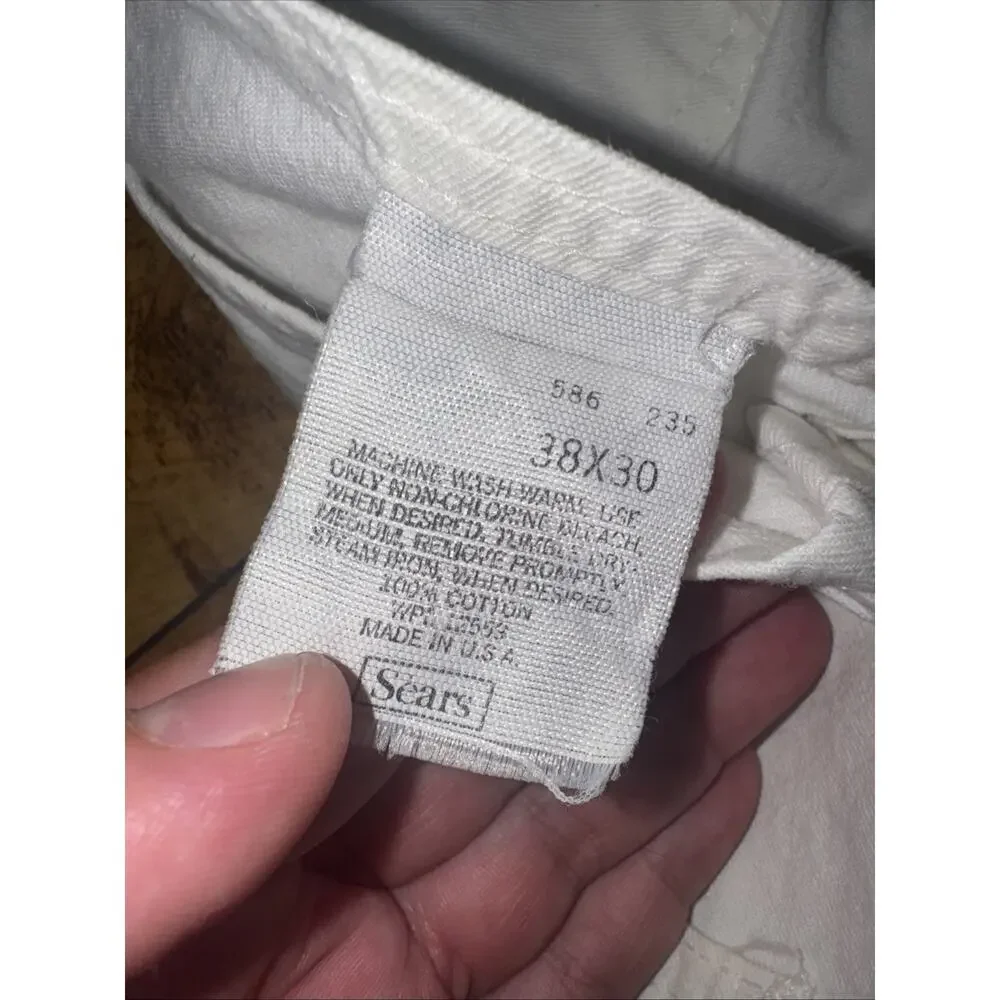 Sears Men's Cream/Off-White Canvas Overalls